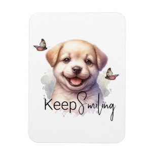 Schattigee Puppy Blijf Glimlachen Aangepast Magneet