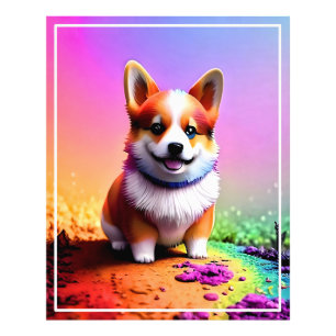Schattigee Puppy Corgi Dog-36475 Foto Afdruk