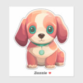 Schattigee puppy decoratieve Sticker (Vel)