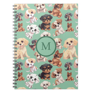 Schattigee Puppy Dog Groen Notitieboek