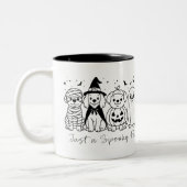 Schattigee Puppy Dog Halloween Custom Tweekleurige Koffiemok (Links)