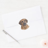 Schattigee Puppy Dog Rhodesian Ridgeback Ronde Sticker (Envelop)