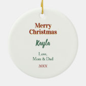 Schattigee Puppy en Kat Kerstcadeau Tas Keramisch Ornament (Achterkant)