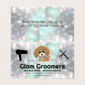 Schattigee Puppy | Haarverzorgingstools | Bokeh Visitekaartjes (Buitenkant ongevouwen)