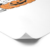 Schattigee puppy in pompoen - Halloween hondenillu Poster (Hoek)