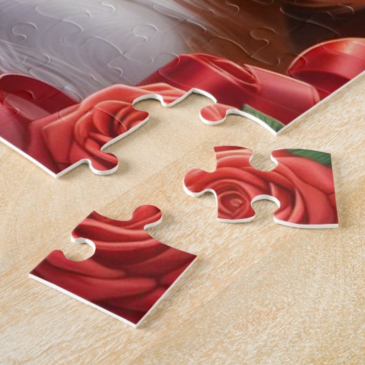 Schattigee Puppy Jigsaw Puzzel Harten (Zijkant)