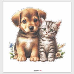 Schattigee puppy/kitten sticker