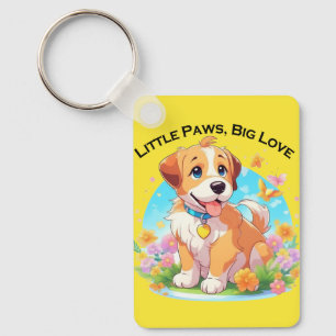 Schattigee puppy kleine poten grote liefde sleutelhanger