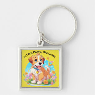 Schattigee puppy kleine poten grote liefde sleutelhanger
