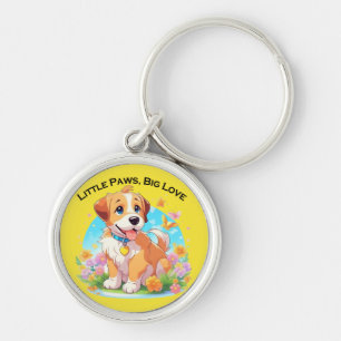 Schattigee puppy kleine poten grote liefde sleutelhanger