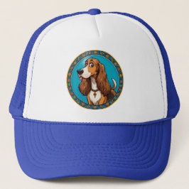 Schattigee Puppy kleurrijke cartoon stijl ontwerp Trucker Pet