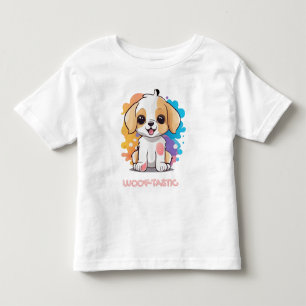 Schattigee puppy met kleurrijke vlekken kinder shirts