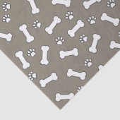 Schattigee Puppy Paw Prints en Botten Nieuwe Verja Tissuepapier (Detail)