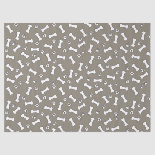 Schattigee Puppy Paw Prints en Botten Nieuwe Verja Tissuepapier (Voorkant)