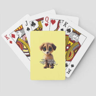 Schattigee puppy poker kaarten