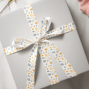 Schattigee Puppy poten Bloemen Lint