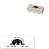 Schattigee puppy uit de bibliotheek met aangepaste 	rubberstempel (Gestempeld)