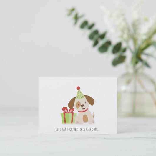 Schattigee Puppy Verjaardag Spelen Datum Bellen Ka (Staand voorkant)