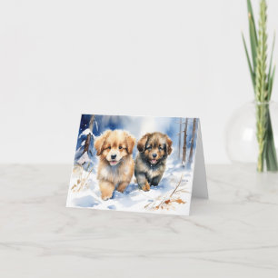 Schattigee Puppy Xmas Kaart