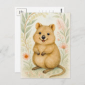 Schattigee Quokka Spring Summer Kangaroo Animal Br Briefkaart (Voorkant / Achterkant)