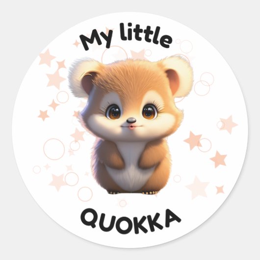 Schattigee Quokka-sticker Ronde Sticker (Voorkant)