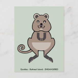Schattigee QUOKKA - Wildlife - Marsupial - Austral Briefkaart