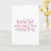 Schattigee quotes voor meisjes kaart (Gele Bloem)