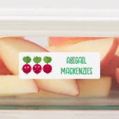 Schattigee radijs trio cartoon groenten gepersonal labels (Aangebracht)
