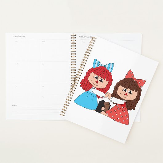 Schattigee Rag Doll Vrienden Meisjes met Bogen en  Planner