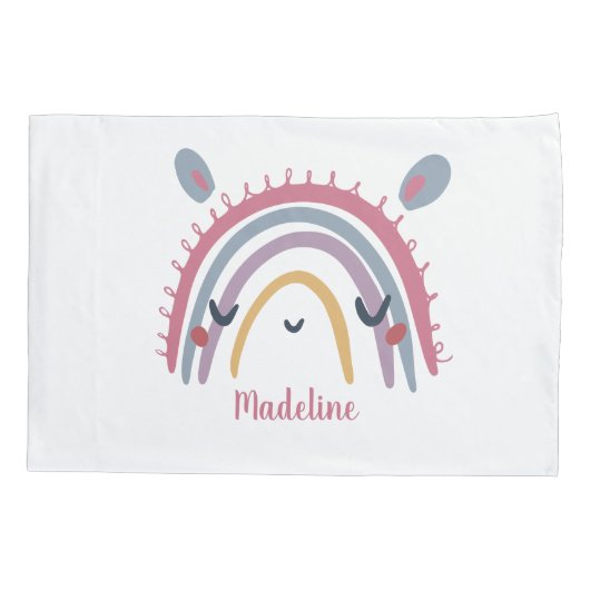 Schattigee Rainbow Animal Name Kussensloop (Achterkant)