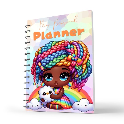 Schattigee Rainbow Chibi Girl "Mijn persoonlijke p Planner