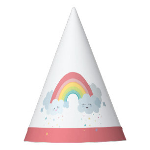 SCHATTIGEE RAINBOW CLOUDS kawaii feestpastel kleur Feesthoedjes