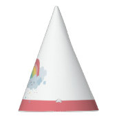 SCHATTIGEE RAINBOW CLOUDS kawaii feestpastel kleur Feesthoedjes (Rechts)