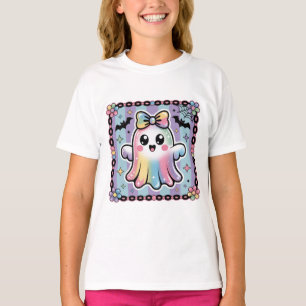 Schattigee Rainbow Ghost Spooky Seizoen Halloween T-shirt