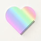 Schattigee Rainbow Gradient Heart Aangepaste naam Notitieboek (Achterkant)