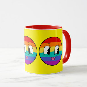 Schattigee Rainbow Pride Face Mok – Kleurrijke LGB