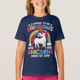 Schattigee Rainbow Unicorn Cool Verjaardag Cadeau  T-shirt
