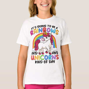 Schattigee Rainbow Unicorn Cool Verjaardag Cadeau  T-shirt