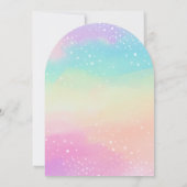 Schattigee Rainbow Unicorn magische verjaardagsfee Kaart (Achterkant)