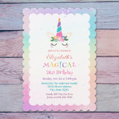 Schattigee Rainbow Unicorn magische verjaardagsfee Kaart