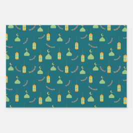 Schattigee Ramadan Groen Eid Cadeauverpakking Papi Inpakpapier Vel