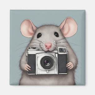 Schattigee rattenfotograaf magneet