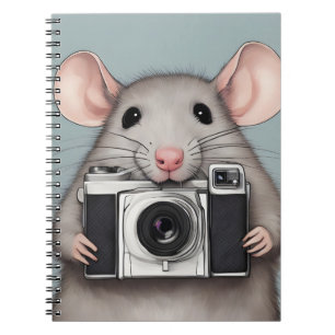 Schattigee rattenfotograaf notitieboek