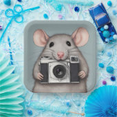 Schattigee rattenfotograaf papieren bordje (Feest)
