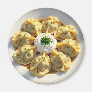 Schattigee realistische Pierogi Magneet