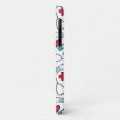 Schattigee Red Blue Nurse Doctor Pattern Case-Mate iPhone Case (Achterkant/links)