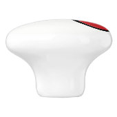 Schattigee Red Bow Whimsical Keramische Knop (Zijkant)