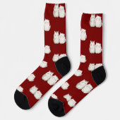 Schattigee Red Cat Pattern Sokken – Gezellige & St (Links)