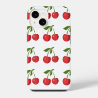 Schattigee Red Cherry Bow iPhone Case – voor alle
