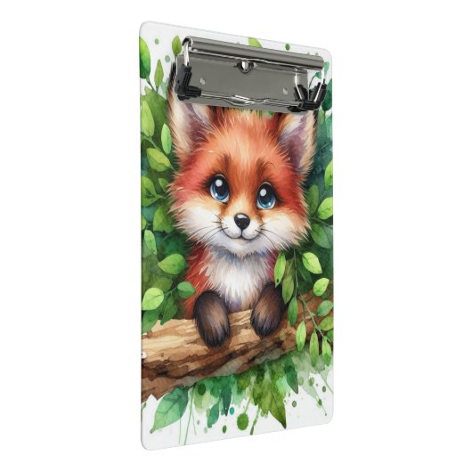 Schattigee Red Fox Waterverf Mini Klembord (Schuin)